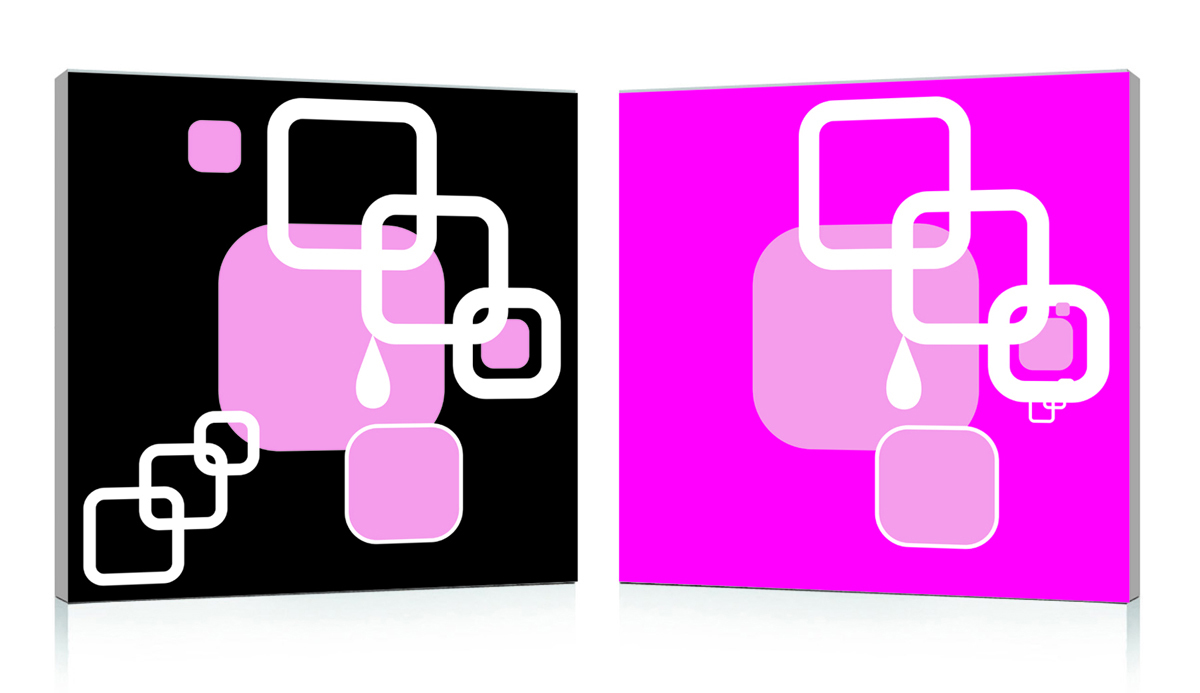 Conjunto de 2 cuadros de dise&ntilde;o SQUARES