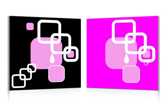 Conjunto de 2 cuadros de dise&ntilde;o SQUARES