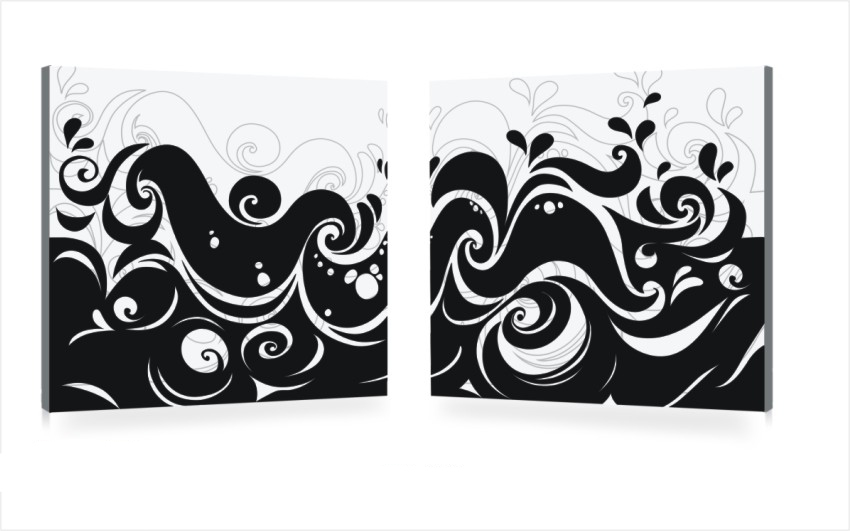 Conjunto de 2 cuadros de dise&ntilde;o VAGUES