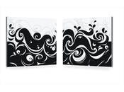 Conjunto de 2 cuadros de dise&ntilde;o VAGUES