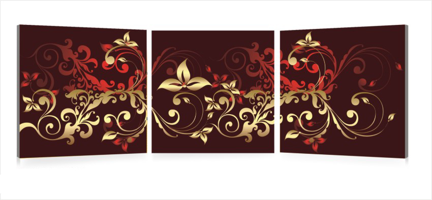 Conjunto de 3 cuadros de dise&ntilde;o ARABESQUES
