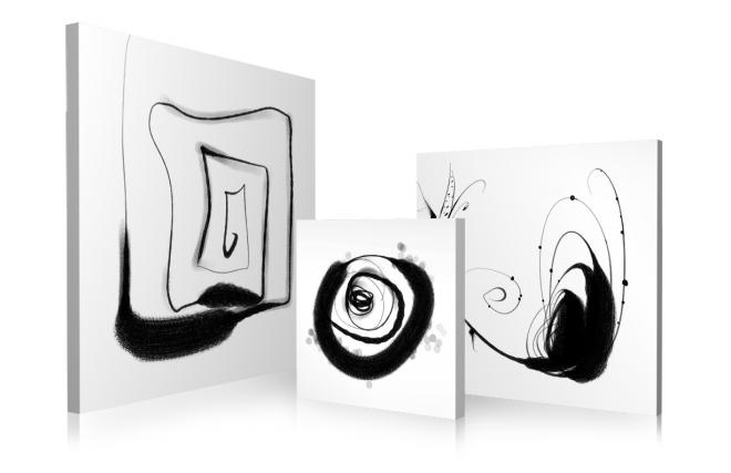 Conjunto de 3 cuadros de dise&ntilde;o GRAPHIC