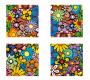 Conjunto de 4 cuadros de dise&ntilde;o FULL FLOWERS
