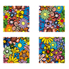 Conjunto de 4 cuadros de dise&ntilde;o FULL FLOWERS image pub1