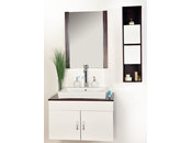 Conjunto de muebles de cuarto de ba&ntilde;o ADELAIDE: lavabo, mueble bajo lavabo, espejo y columna
