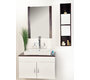 Conjunto de muebles de cuarto de ba&ntilde;o ADELAIDE: lavamanos, mueble bajo lavamanos, espejo y columna image 1