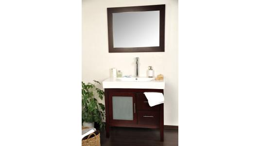 Conjunto de muebles de cuarto de ba&ntilde;o BRISBANE: lavamanos, mueble debajo  del lavamanos, espejo image 1