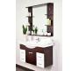 Conjunto de muebles de cuarto de ba&ntilde;o LISMORE: Lavabo, mueble debajo del lavabo y espejo