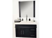 Conjunto de muebles de cuarto de ba&ntilde;o MANDURAH: lavabo, mueble debajo del lavabo y espejo