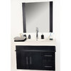 Conjunto de muebles de cuarto de ba&ntilde;o MANDURAH: lavabo, mueble debajo del lavabo y espejo