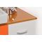 Conjunto de muebles de cuarto de ba&ntilde;o POP NARANJA: lavabo, mueble debajo del lavabo, espejo