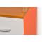 Conjunto de muebles de cuarto de ba&ntilde;o POP NARANJA: lavabo, mueble debajo del lavabo, espejo