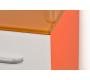 Conjunto de muebles de cuarto de ba&ntilde;o POP NARANJA: lavabo, mueble debajo del lavabo, espejo