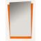 Conjunto de muebles de cuarto de ba&ntilde;o POP NARANJA: lavabo, mueble debajo del lavabo, espejo