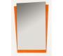 Conjunto de muebles de cuarto de ba&ntilde;o POP NARANJA: lavabo, mueble debajo del lavabo, espejo