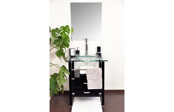  Conjunto de muebles de cuarto de ba&ntilde;o SUNBURY: lavabo, mueble debajo del lavabo y espejo