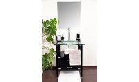  Conjunto de muebles de cuarto de ba&ntilde;o SUNBURY: lavabo, mueble debajo del lavabo y espejo