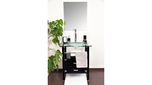  Conjunto de muebles de cuarto de ba&ntilde;o SUNBURY: lavamanos, mueble debajo del lavamanos y espejo image 1