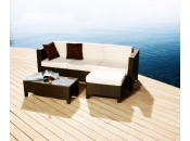 Conjunto HAWAI- 2 sillones rinconeros y 1 sill&oacute;n central, 1 mesa de sal&oacute;n y 1 ottoman