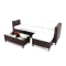 Conjunto HAWAI- 2 sillones rinconeros y 1 sill&oacute;n central, 1 mesa de sal&oacute;n y 1 ottoman