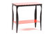 Consola / buffet baroca rojo de acero lacado y de cristal templado image 1