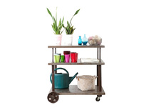 Consola de metal sobre ruedas estilo industrial CHARIOT