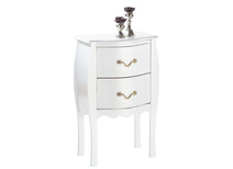 Consola / mesita de noche 2 cajones � color blanco