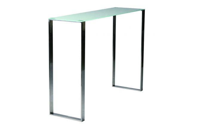 Consola moderna INOLA de cristal e inox