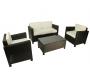 El conjunto TAHITI- 2 sillones, 1 sof&aacute; 2 plazas y 1 mesa de sal&oacute;n
