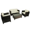 El conjunto TAHITI- 2 sillones, 1 sof&aacute; 2 plazas y 1 mesa de sal&oacute;n