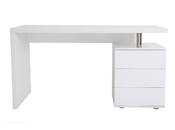 Escritorio de dise&ntilde;o 3 cajones lacado blanco CALIX