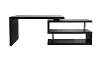 Escritorio de dise&ntilde;o negro lacado amovible MAX