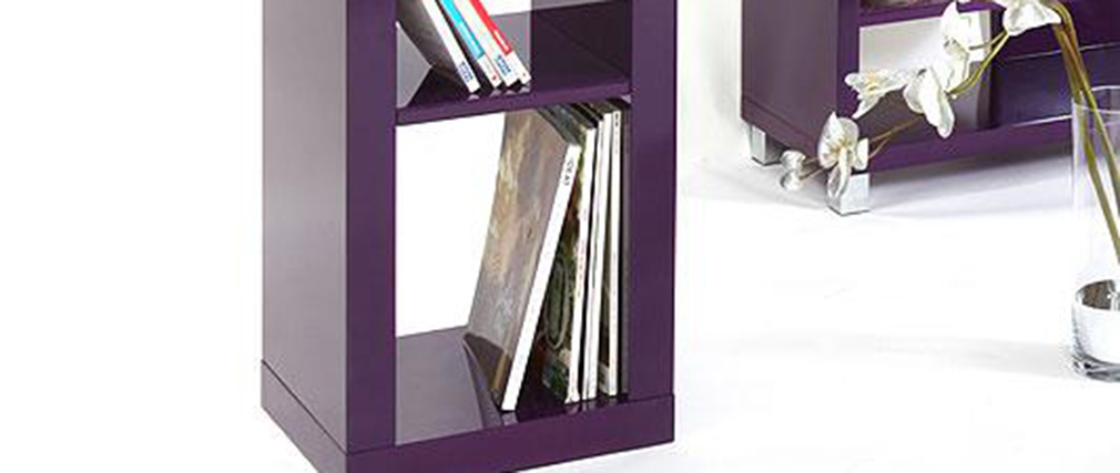 Estanteria de dise&ntilde;o lacada morada HAILY