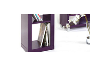 Estanteria de dise&ntilde;o lacada morada HAILY