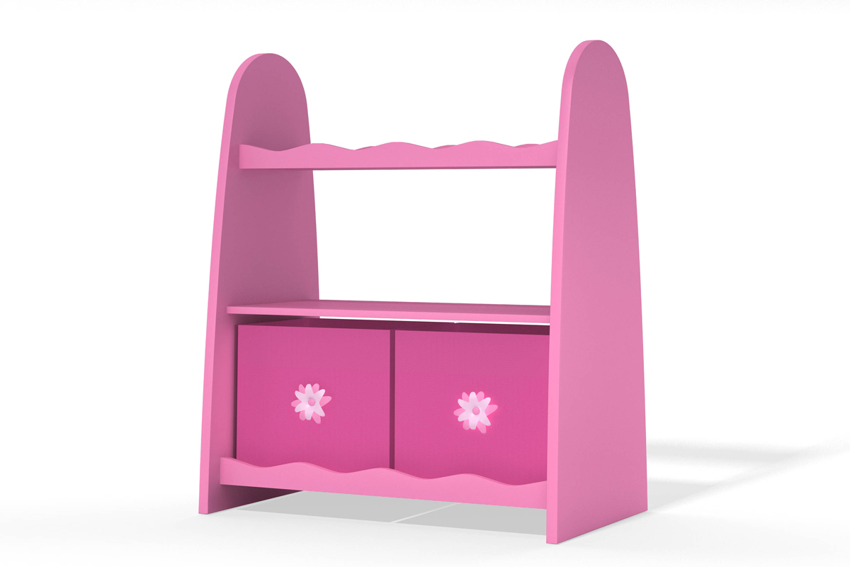 Estanteria infantil rosa y blanca MARCHANDE