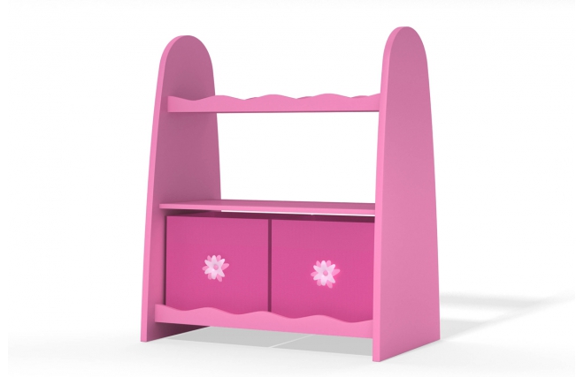 Estanteria infantil rosa y blanca MARCHANDE