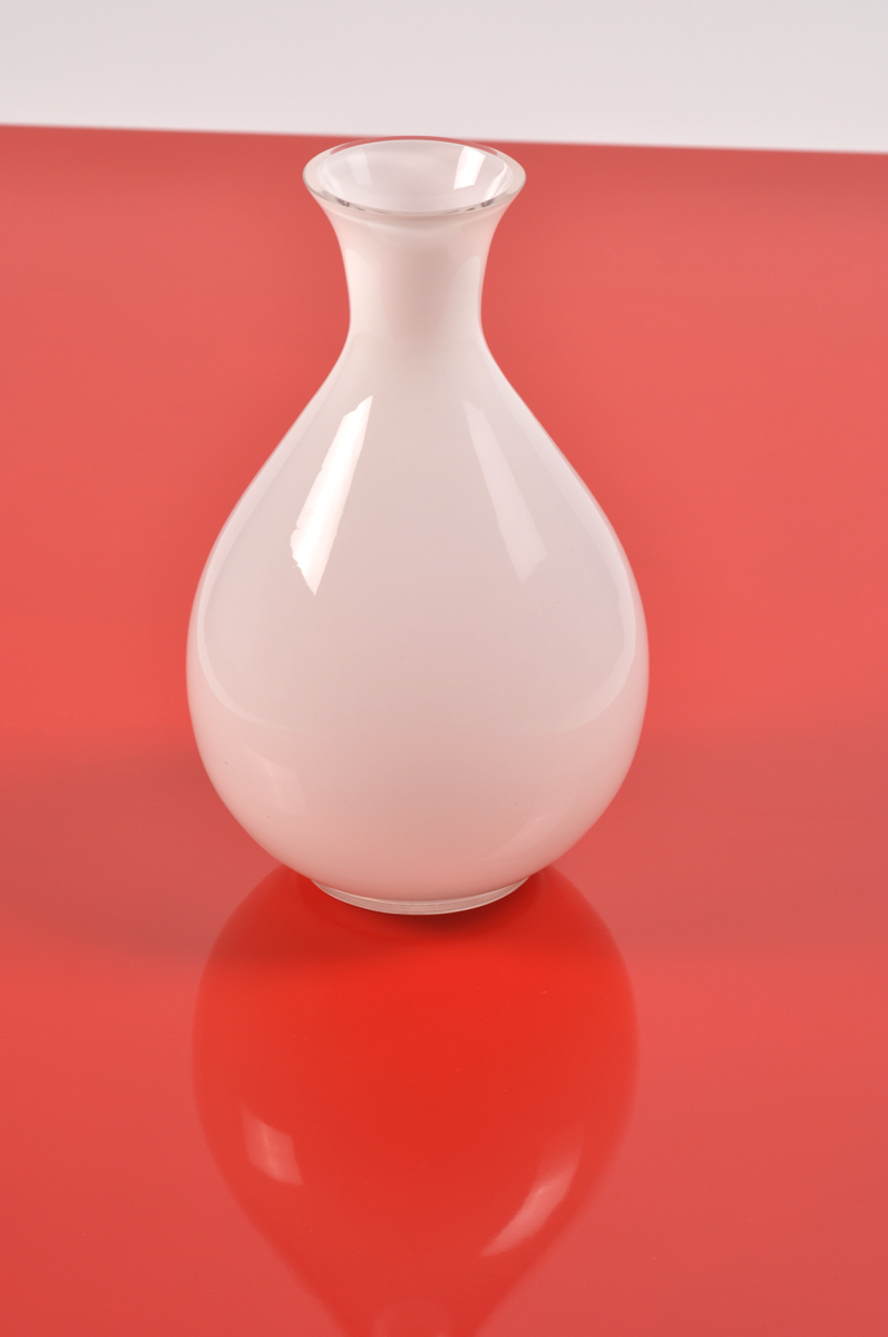Florero de dise&ntilde;o blanco RASSUR