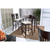 La mesa alta o de bar cuadrada Polly de roble macizo image pub1