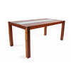 La mesa CORI de accacia macizo y de cristal galceado image pub1