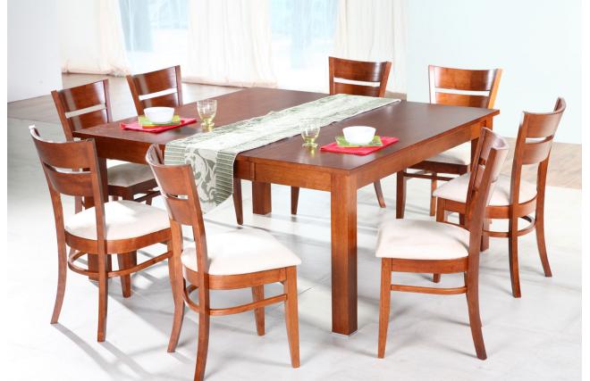 La mesa JADON con ala desplegable y sus 4 sillas GRACE