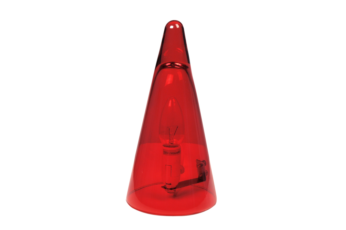 L&aacute;mpara de sobre mesa GYRO de color rojo
