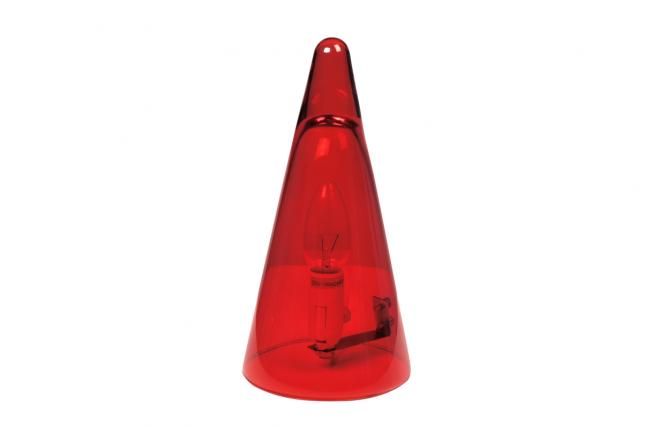 L&aacute;mpara de sobre mesa GYRO de color rojo