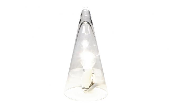 L&aacute;mpara de sobre mesa GYRO de color transparente
