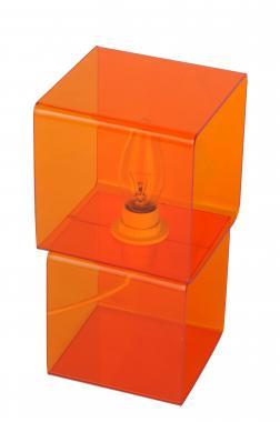 L&aacute;mpara de sobre mesa POP de color naranja