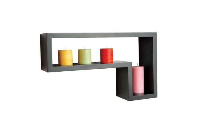 Lote de 2 estanter&iacute;as FULTON L- color negro