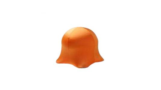 Lote de 2 pufs de color naranja Jelly Fish image 1