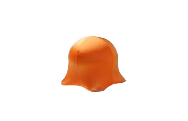 Lote de 2 pufs de color naranja Jelly Fish