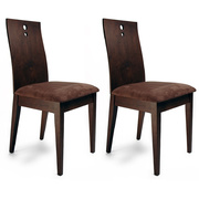 Lote de 2 sillas BELLA de color chocolate y el asiento de color marr&oacute;n oscuro image pub1