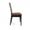 Lote de 2 sillas BELLA de color marron casta&ntilde;o y el asiento de color marr&oacute;n oscuro