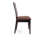Lote de 2 sillas BELLA de color marron casta&ntilde;o y el asiento de color marr&oacute;n oscuro